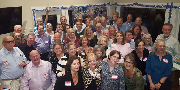 More than 50 friends returned for the ad hoc Darien High School Class of 1971 45th reunion!